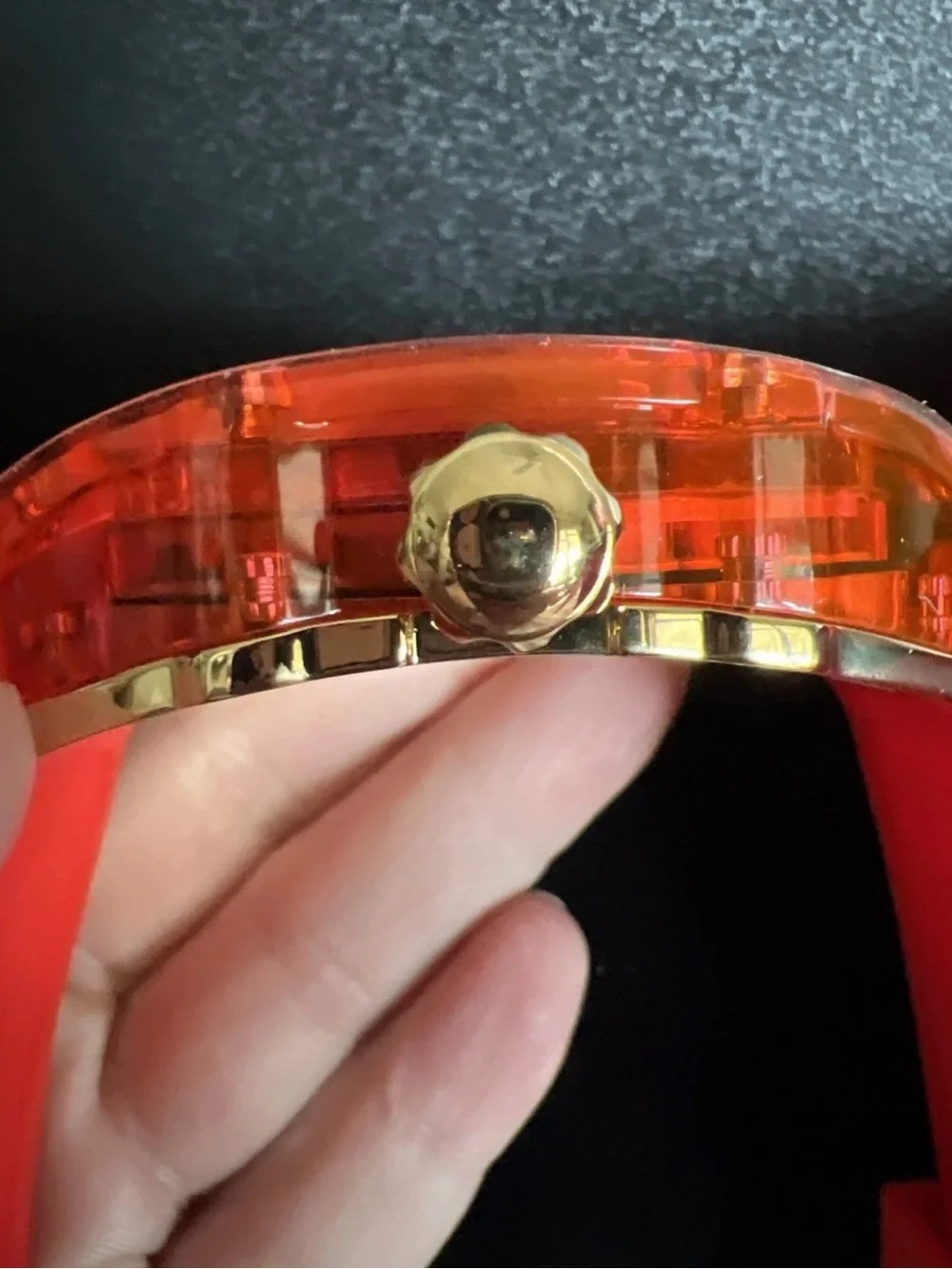 Invicta Red and Gold Sport Chronograph Silicone Strap Watch